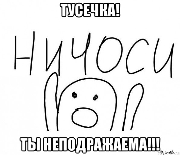 тусечка! ты неподражаема!!!, Мем  Ничоси