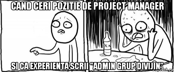 cand ceri pozitie de project manager si ca experienta scrii "admin grup divijîn", Мем  Но я же