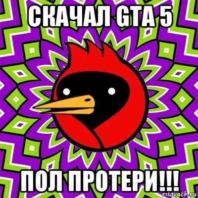 скачал gta 5 пол протери!!!, Мем Омская птица