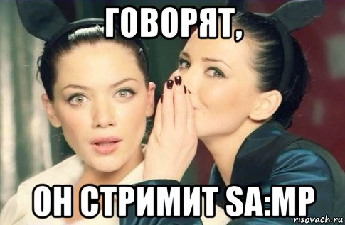 говорят, он стримит sa:mp, Мем  Он