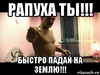 рапуха ты!!! быстро падай на землю!!!, Мем Паскуда тварь