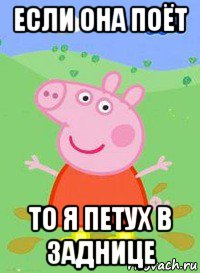 если она поёт то я петух в заднице, Мем  Peppa