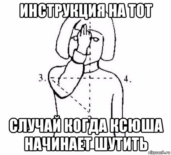 инструкция на тот случай когда ксюша начинает шутить, Мем  Перекреститься