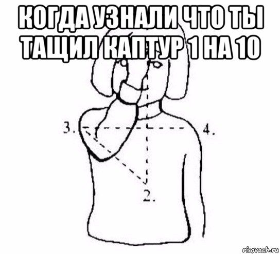 когда узнали что ты тащил каптур 1 на 10 , Мем  Перекреститься