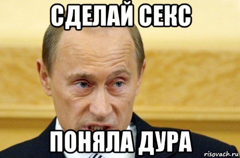 сделай секс поняла дура, Мем путин