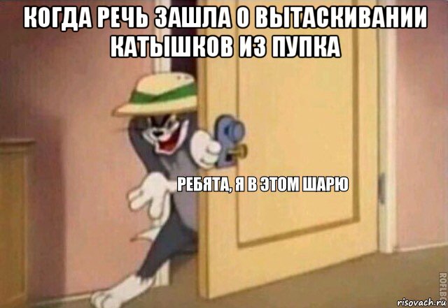 когда речь зашла о вытаскивании катышков из пупка , Мем    Ребята я в этом шарю