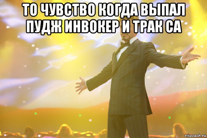 то чувство когда выпал пудж инвокер и трак са , Мем Тони Старк (Роберт Дауни младший)