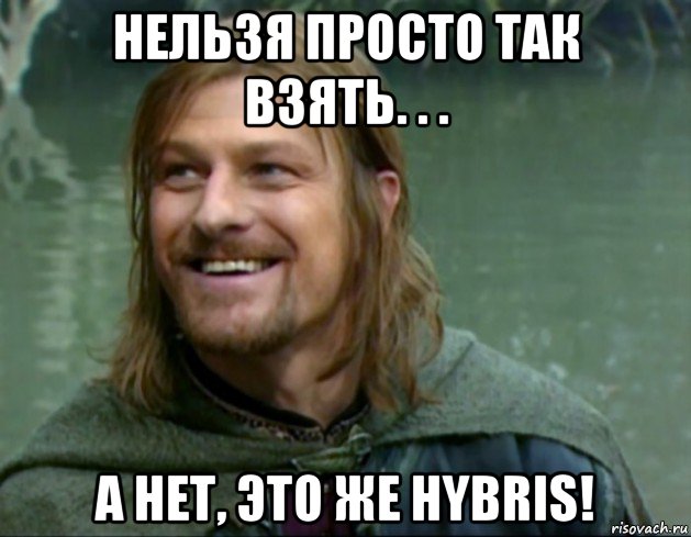 нельзя просто так взять. . . а нет, это же hybris!, Мем Тролль Боромир