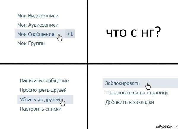 что с нг?, Комикс  Удалить из друзей