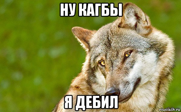 ну кагбы я дебил, Мем   Volf