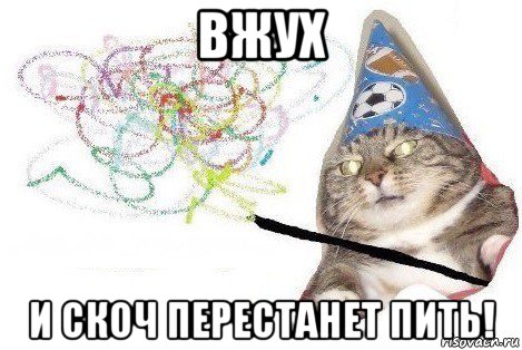 вжух и скоч перестанет пить!, Мем Вжух мем