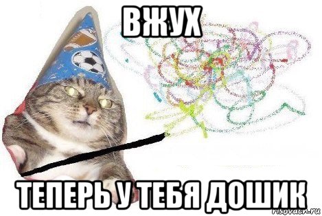 вжух теперь у тебя дошик, Мем Вжух