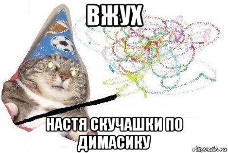 вжух настя скучашки по димасику, Мем Вжух