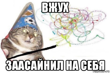 вжух заасайнил на себя, Мем Вжух