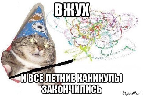 вжух и все летние каникулы закончились, Мем Вжух