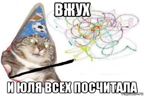 вжух и юля всех посчитала, Мем Вжух