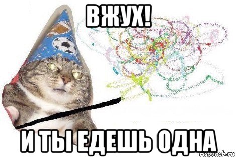 вжух! и ты едешь одна, Мем Вжух