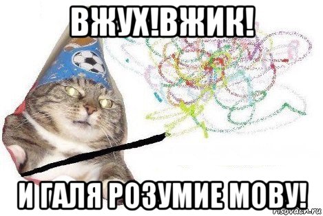 вжух!вжик! и галя розумие мову!, Мем Вжух