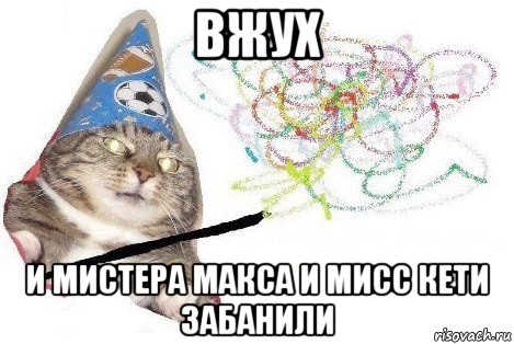 вжух и мистера макса и мисс кети забанили, Мем Вжух