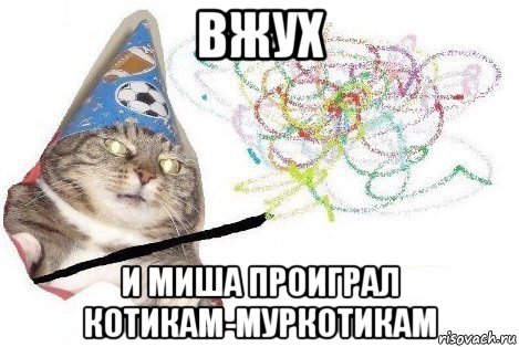 вжух и миша проиграл котикам-муркотикам, Мем Вжух