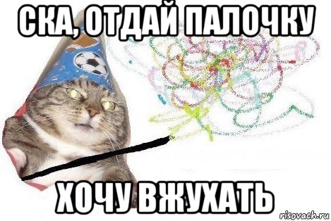 ска, отдай палочку хочу вжухать, Мем Вжух