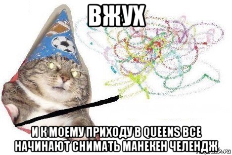 вжух и к моему приходу в queens все начинают снимать манекен челендж, Мем Вжух