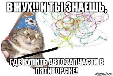 вжух!! и ты знаешь, где купить автозапчасти в пятигорске!, Мем Вжух