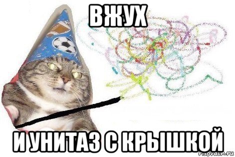 вжух и унитаз с крышкой, Мем Вжух