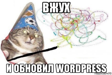 вжух и обновил wordpress, Мем Вжух