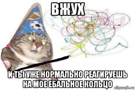 вжух и ты уже нормально реагируешь на мое ебальное кольцо, Мем Вжух