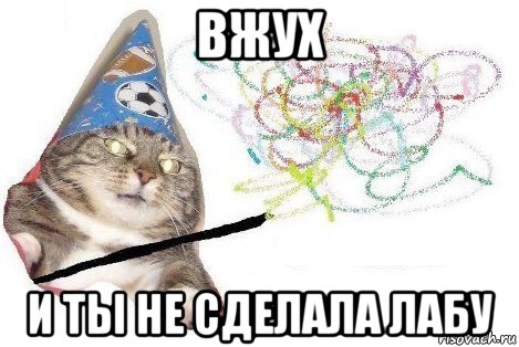 вжух и ты не сделала лабу, Мем Вжух