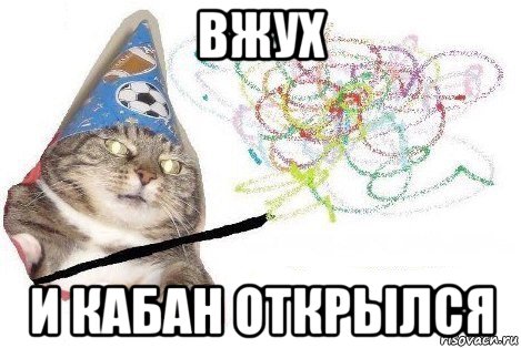 вжух и кабан открылся, Мем Вжух