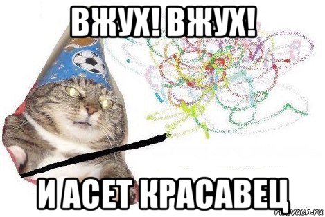 вжух! вжух! и асет красавец, Мем Вжух