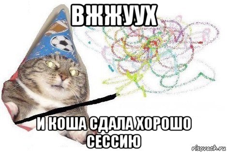 вжжуух и коша сдала хорошо сессию, Мем Вжух