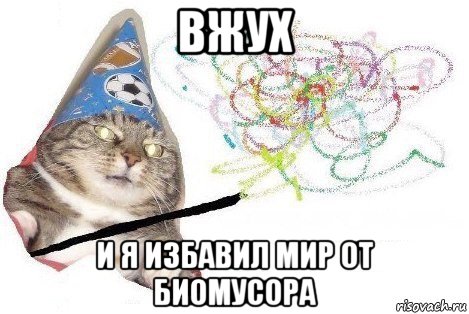 вжух и я избавил мир от биомусора, Мем Вжух