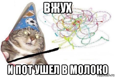 вжух и пот ушел в молоко, Мем Вжух