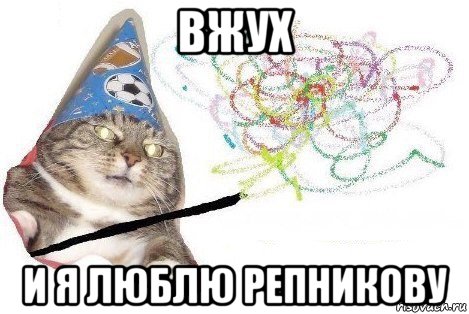 вжух и я люблю репникову, Мем Вжух