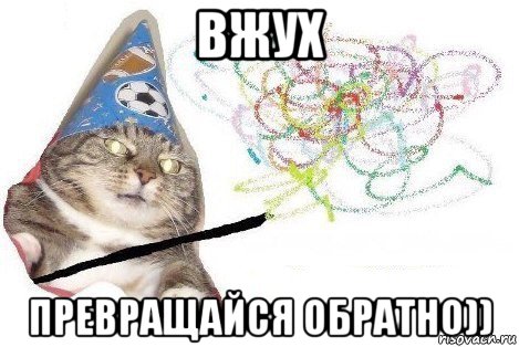 вжух превращайся обратно)), Мем Вжух