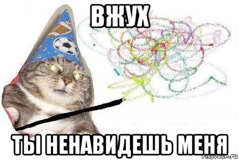 вжух ты ненавидешь меня, Мем Вжух