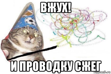 вжух! и проводку сжег, Мем Вжух