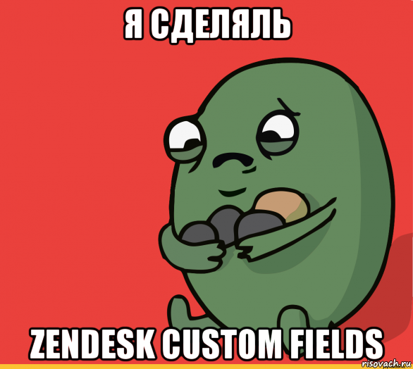 я сделяль zendesk custom fields, Мем  Я сделяль