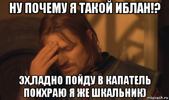 ну почему я такой иблан!? эх,ладно пойду в капатель поихраю я же шкальник), Мем Закрывает лицо