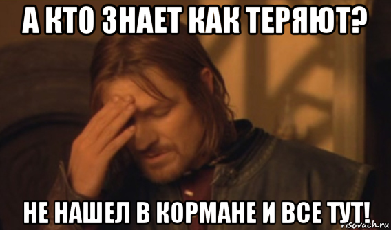 а кто знает как теряют? не нашел в кормане и все тут!, Мем Закрывает лицо