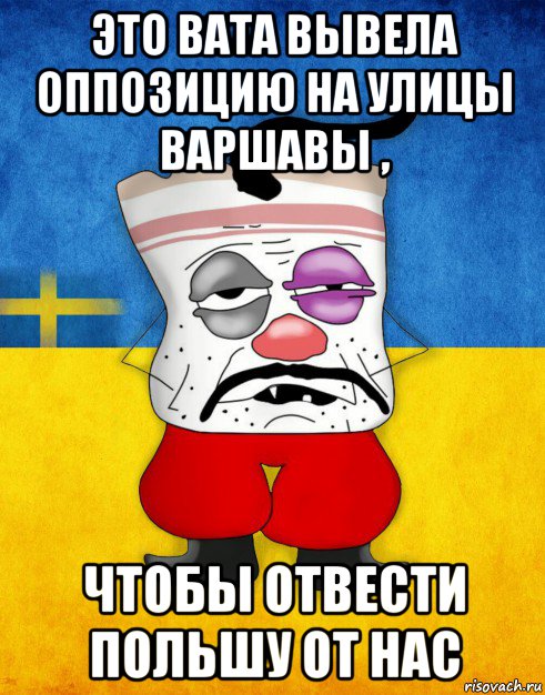 это вата вывела оппозицию на улицы варшавы , чтобы отвести польшу от нас, Мем Западенец - Тухлое Сало HD