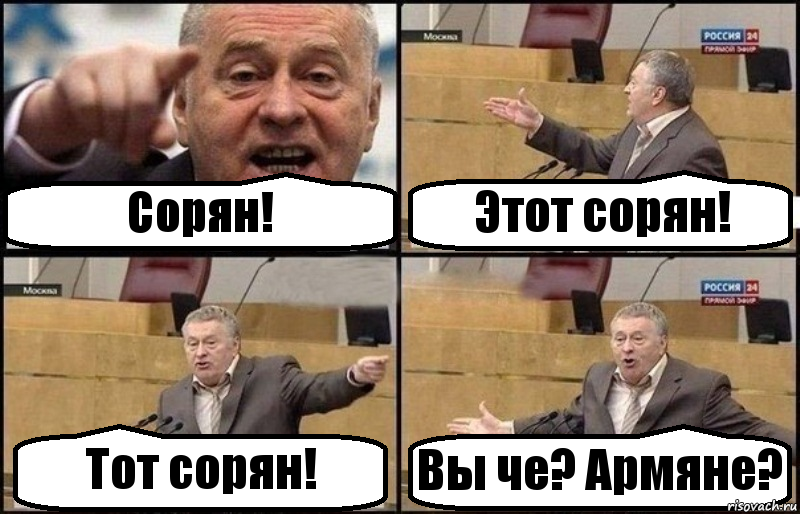 Сорян! Этот сорян! Тот сорян! Вы че? Армяне?, Комикс Жириновский