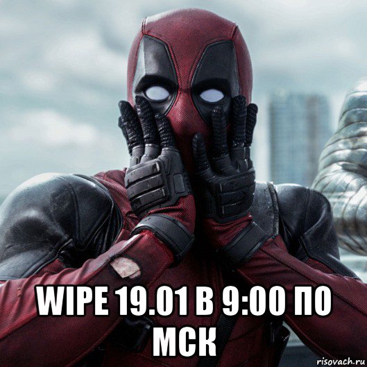  wipe 19.01 в 9:00 по мск, Мем     Дэдпул