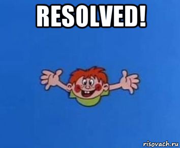 resolved! 