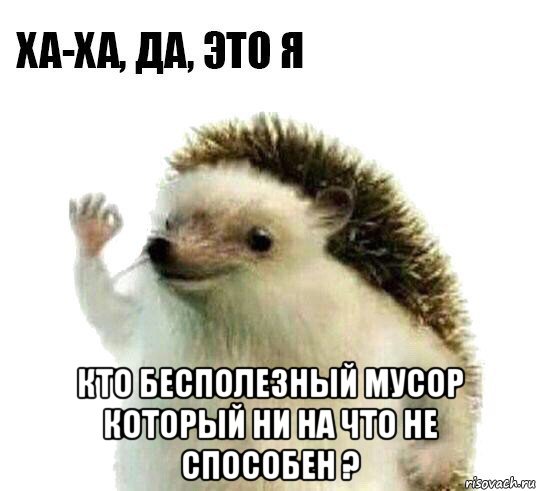  кто бесполезный мусор который ни на что не способен ?