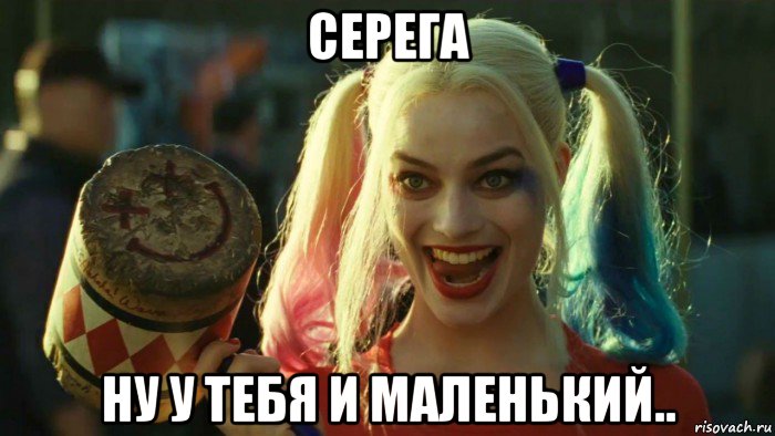 серега ну у тебя и маленький.., Мем    Harley quinn