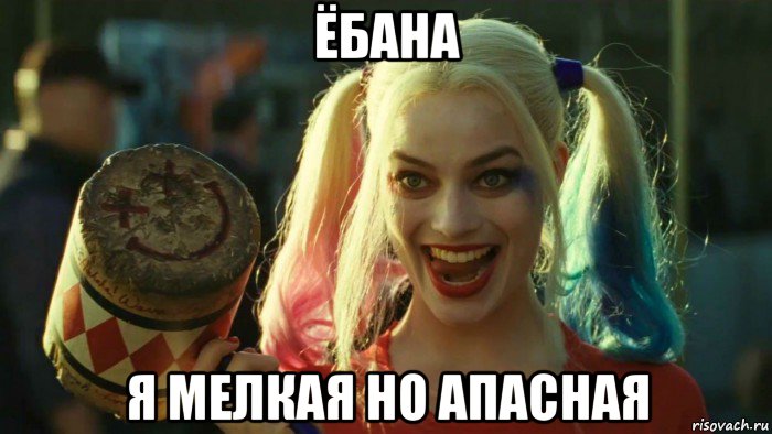 ёбана я мелкая но апасная, Мем    Harley quinn